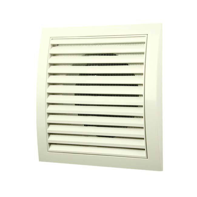 Wall grille 190x190 with diameter 150 (white) ND15