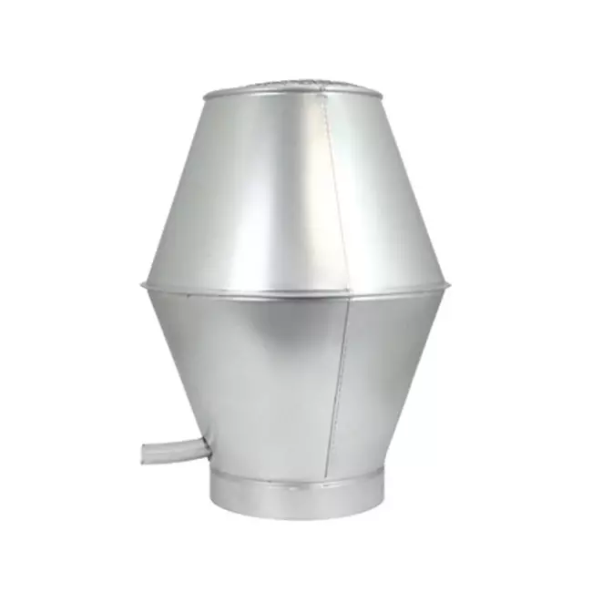 Deflector cover round 100 mm sendzimir zinc-plated