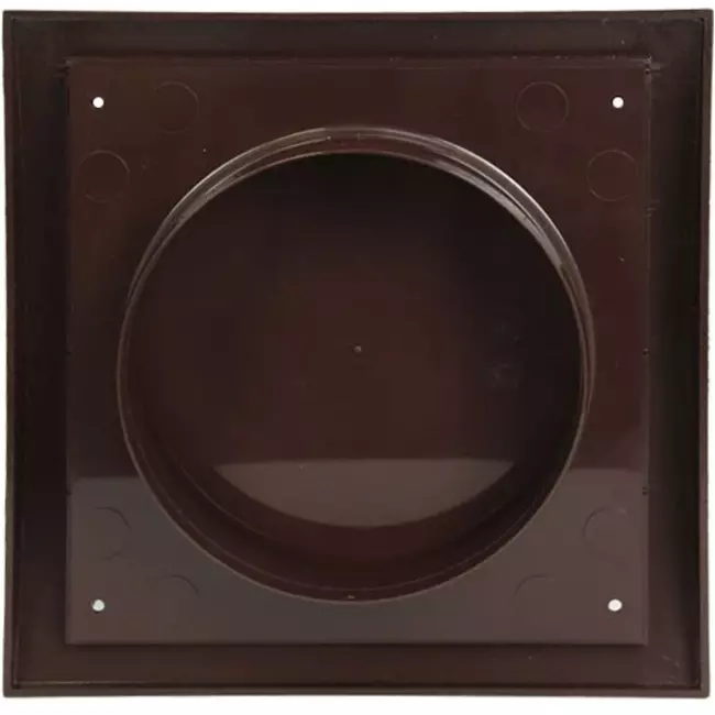 Facade grill with non-return valve 190x190 mm diameter 125 mm brown - ND12FVB