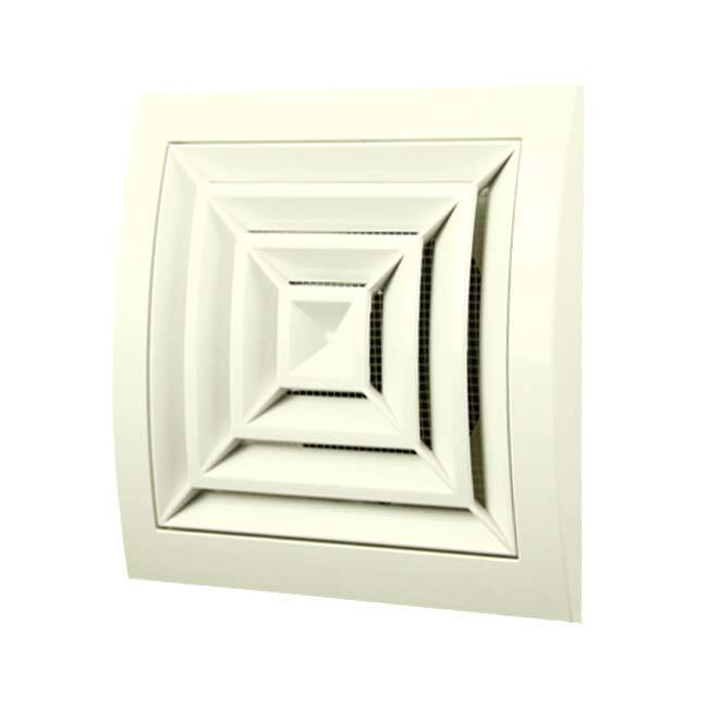 Ceiling diffuser square 150x150 diameter: 100 white - ND10G