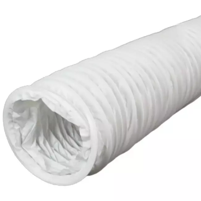 Flexible white PVC hose 100 mm - 6 m