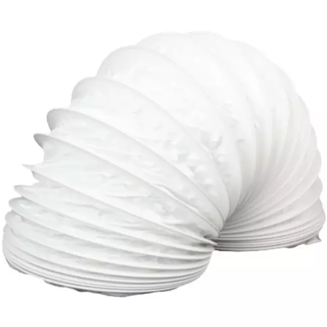 Flexible white PVC hose 100 mm - 6 m
