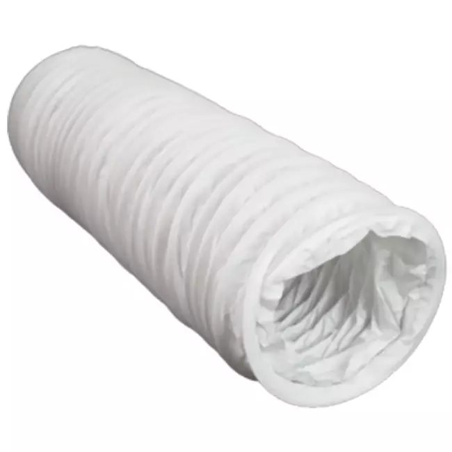 Flexible white PVC hose 100 mm - 6 m