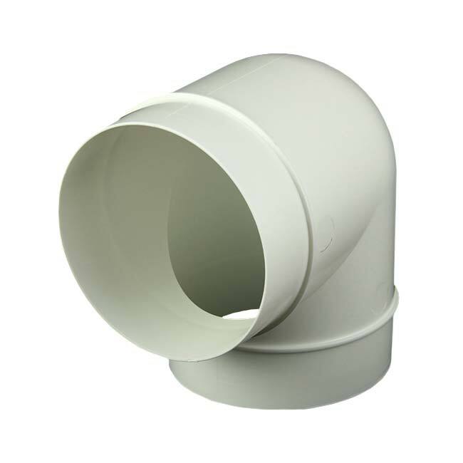 Round plastic 90° bend diameter: 100mm AL100-90