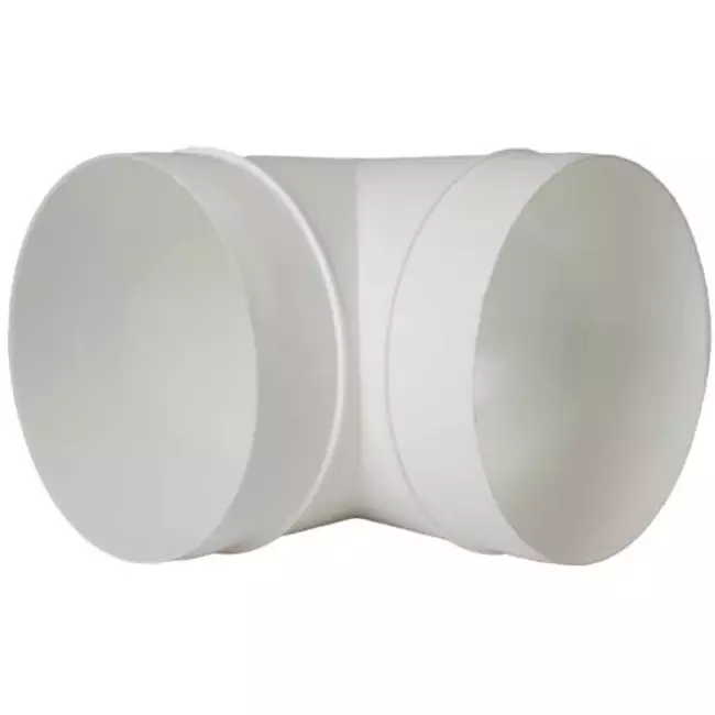 Round plastic 90° bend diameter: 125mm AL125-90