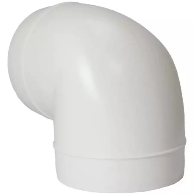 Round plastic 90° bend diameter: 125mm AL125-90