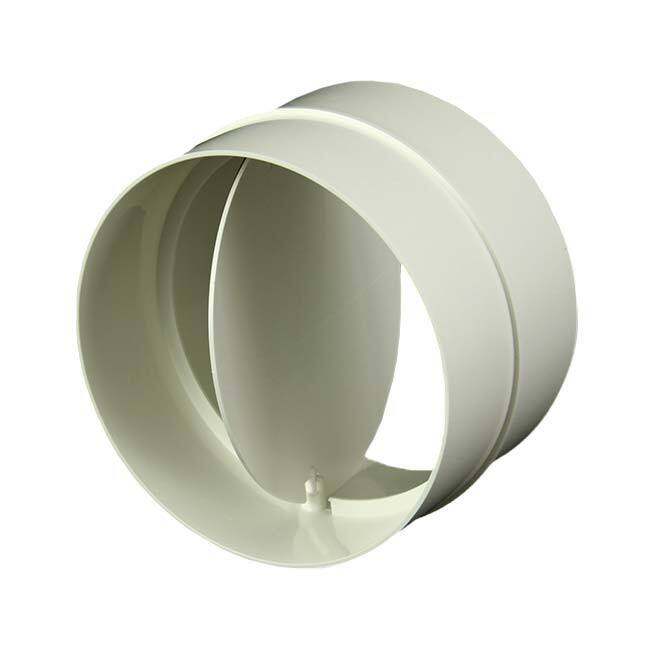 Round plastic back draught shutter diameter: 100mm - AV100