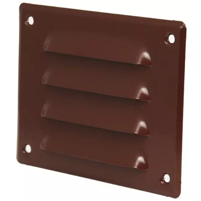 Metal ventilation grille rectangular 140x105 mm brown - MR14105B