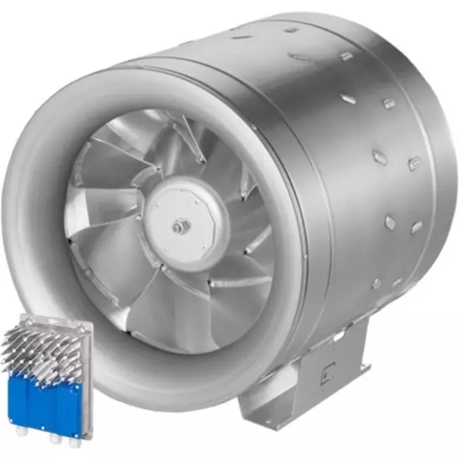 Inline tube fan 450 mm mixed-flow ETALINE 9700 m³/h - EL 450 EC O 01