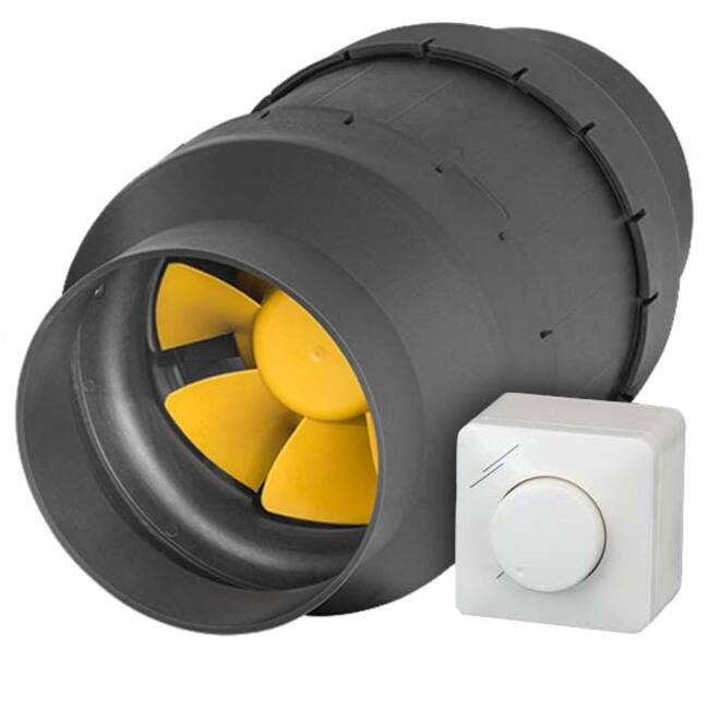 Ruck® inline tube fan Etamaster with EC motor - 195 m³/h -Ø 100 mm + PWM control