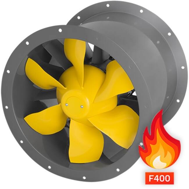 Axial duct fan flue gas - AL 560 D4 F4 02