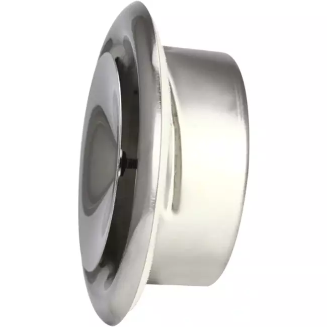 Stainless steel ventilation supply valve Ø 125 mm with fixing collar - DVS-PY125