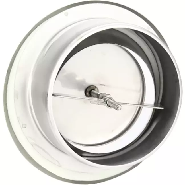 Stainless steel ventilation extraction valve Ø 125 mm with fixing collar - DVS125Y/1
