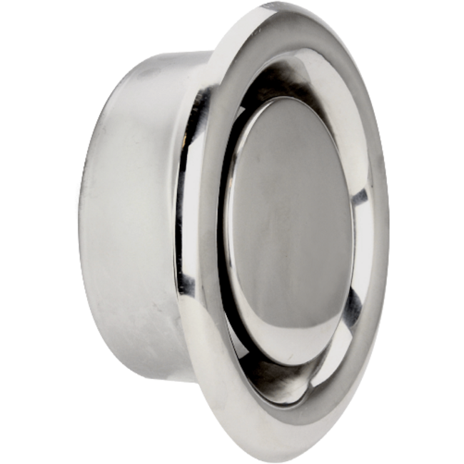 Stainless steel ventilation extraction valve Ø 100 mm with fixing collar - DVS100Y/1