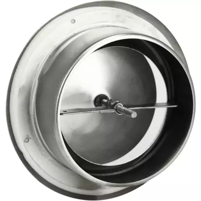 Stainless steel ventilation supply valve Ø 125 mm with fixing collar - DVS-PY125