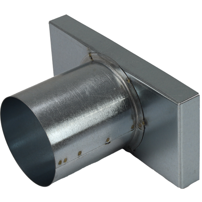 Lid 220x80 mm with connection diameter 80 mm for flue pipe