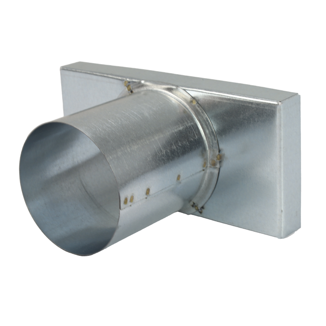 Lid 220x80 mm with connection diameter 80 mm for flue pipe
