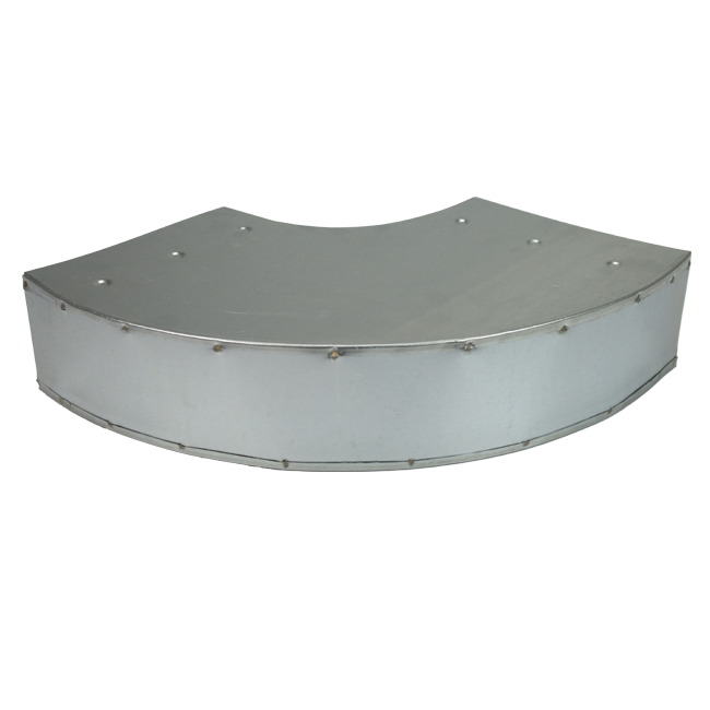 Bend 90 degrees 220x80 mm horizontal duct