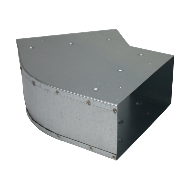Bend 45 degrees 220x80 mm horizontal duct