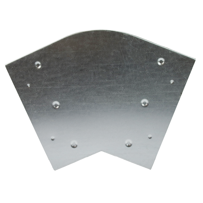 Bend 45 degrees 220x80 mm horizontal duct