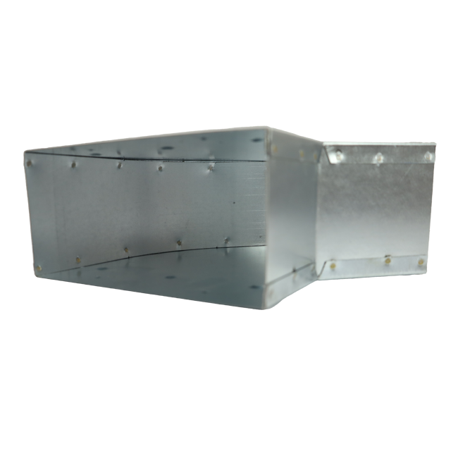 Bend 45 degrees 220x80 mm horizontal duct