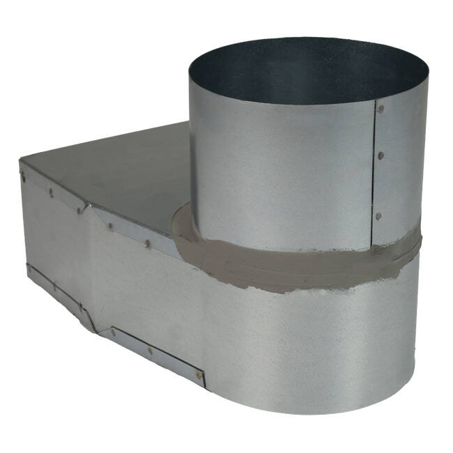Slate corner piece 220x80 mm to diameter 125 mm for inlet duct