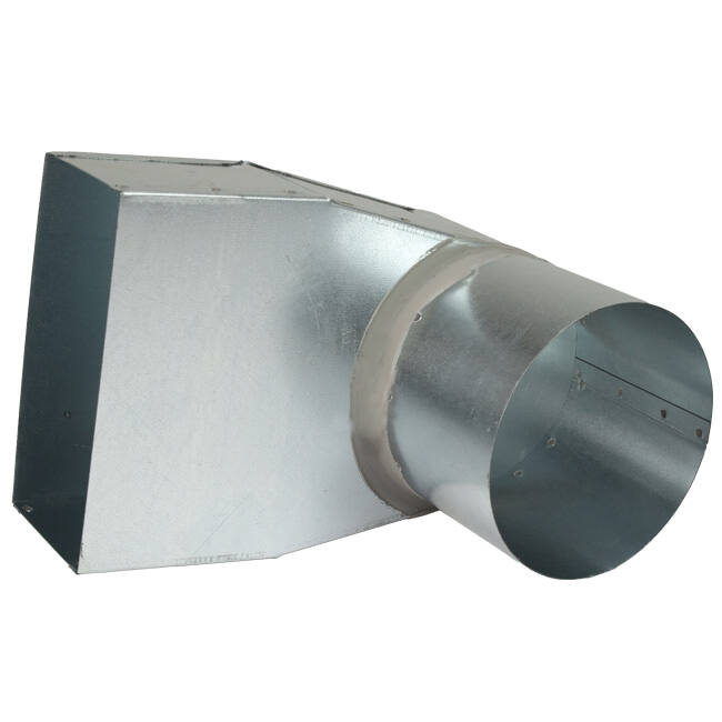 Slate corner piece 220x80 mm to diameter 125 mm for inlet duct