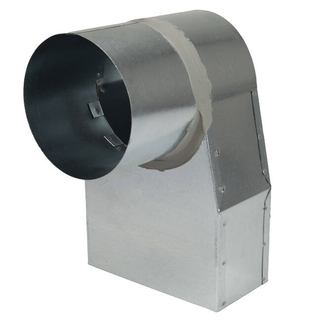 Slate corner piece 220x80 mm to diameter 125 mm for inlet duct