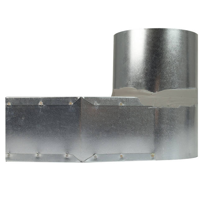 Slate corner piece 220x80 mm to diameter 125 mm for inlet duct