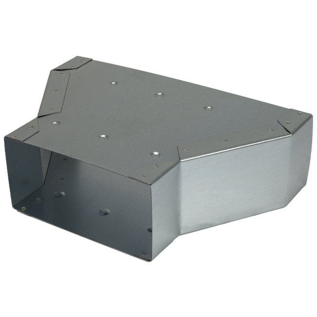 Reducer 300 x 80 mm to 220 x 80 mm for galvanised flat duct