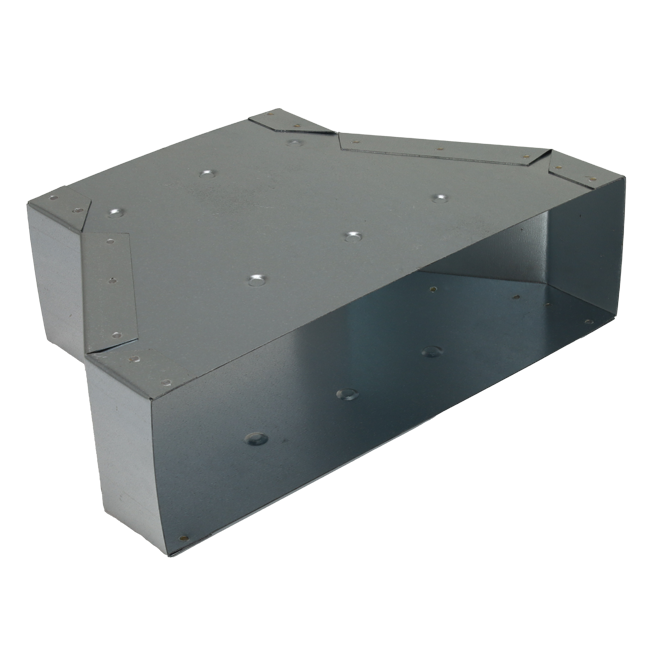 Reducer 300 x 80 mm to 220 x 80 mm for galvanised flat duct