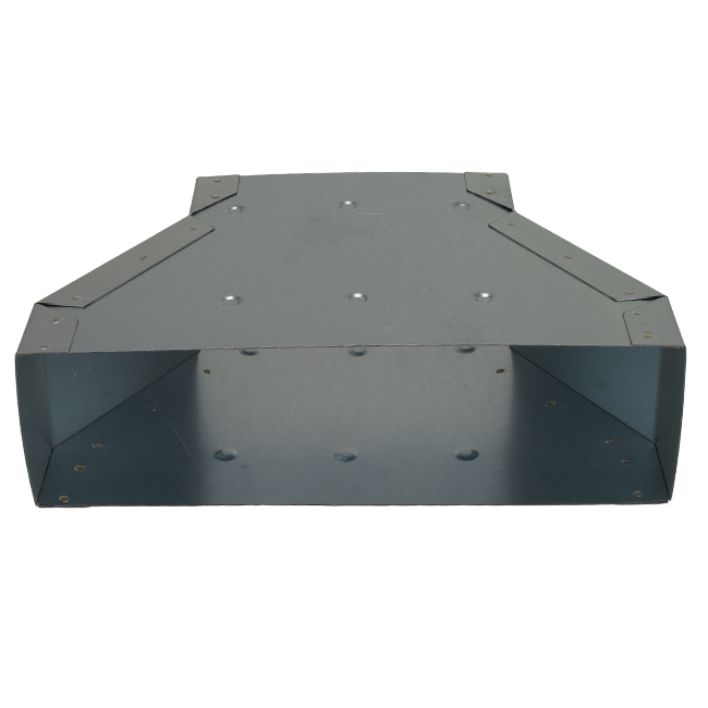 Reducer 300 x 80 mm to 220 x 80 mm for galvanised flat duct