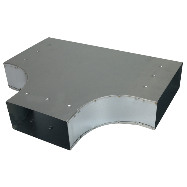 T-piece 90 degrees 220x80 mm - 220x80 mm for flue pipe