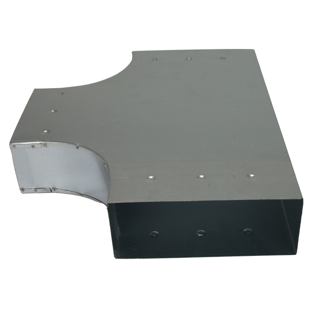 T-piece 90 degrees 220x80 mm - 220x80 mm for flue pipe