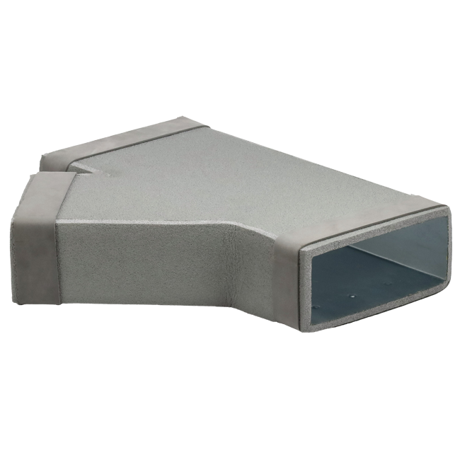 Thermoduct T-piece 45 degrees 220x80 - 170x80 for ducting