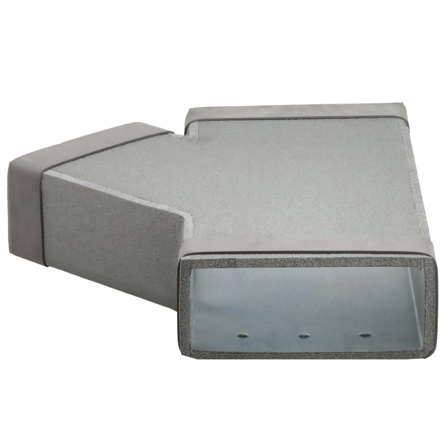 Thermoduct T-piece 45 degrees 220x80 - 170x80 for ducting