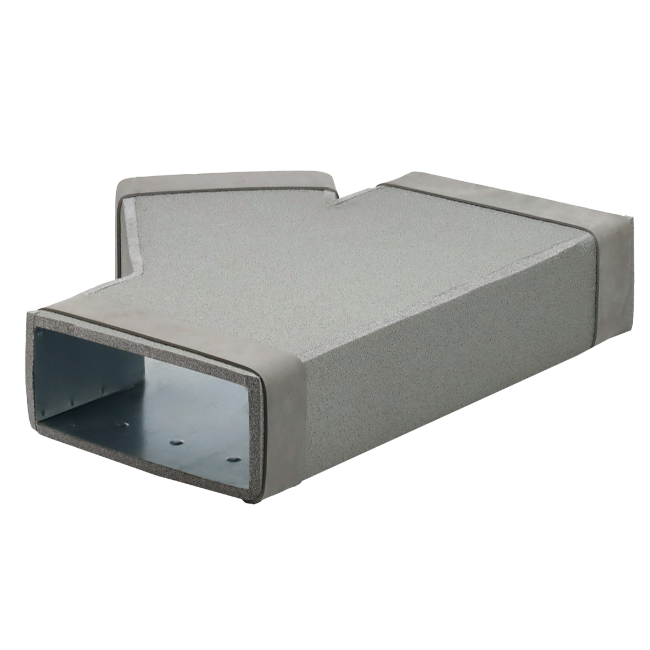 Thermoduct T-piece 45 degrees 220x80 - 170x80 for ducting