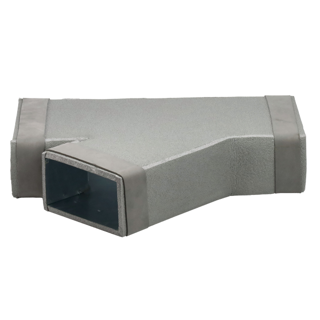Thermoduct T-piece 45 degrees 220x80 - 170x80 for ducting