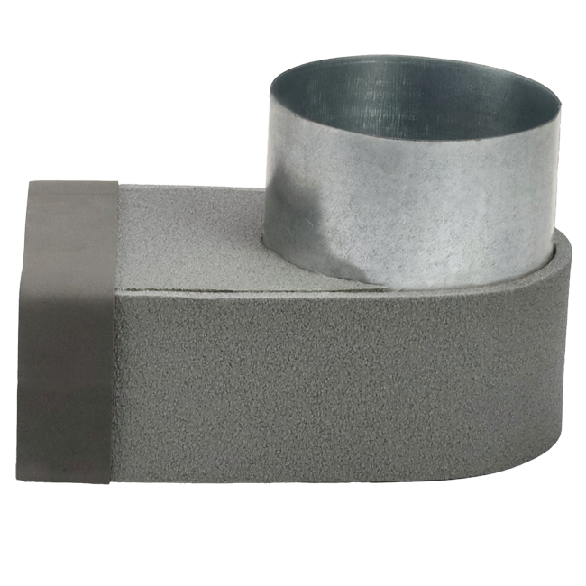 Thermoduct elbow 170mm x 80mm to diameter 160 mm for ducting