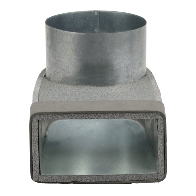 Thermoduct elbow 170mm x 80mm to diameter 160 mm for ducting