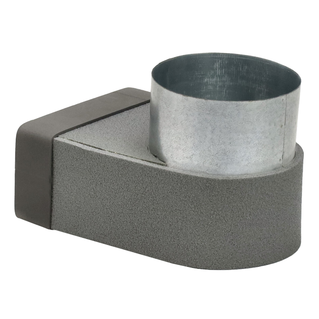 Thermoduct elbow 170mm x 80mm to diameter 160 mm for ducting