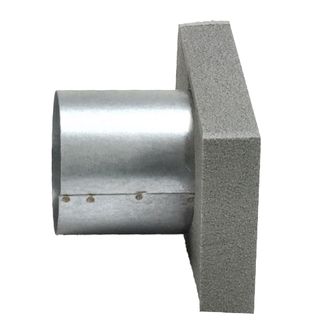 Thermoduct cover 220x80 mm with connection diameter 80 mm