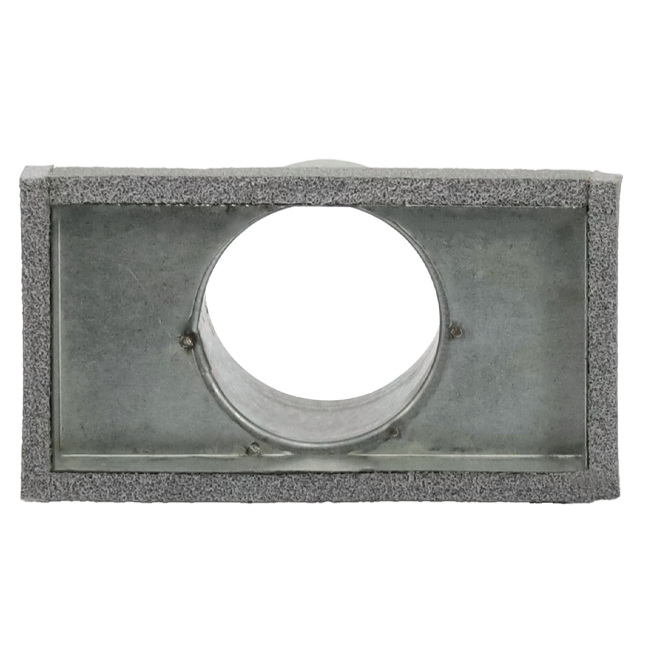 Thermoduct cover 220x80 mm with connection diameter 80 mm