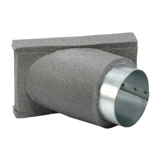 Thermoduct 45º branche piece 80 mm