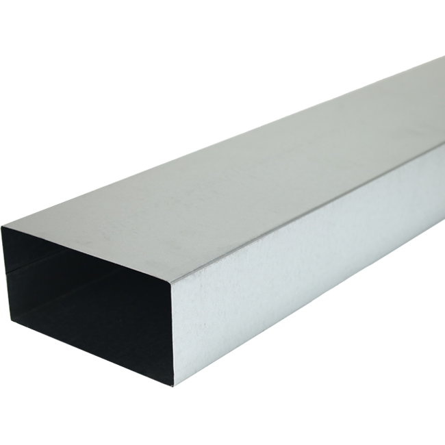 Galvanized collapse channel 220x80 mm with length 1500 mm