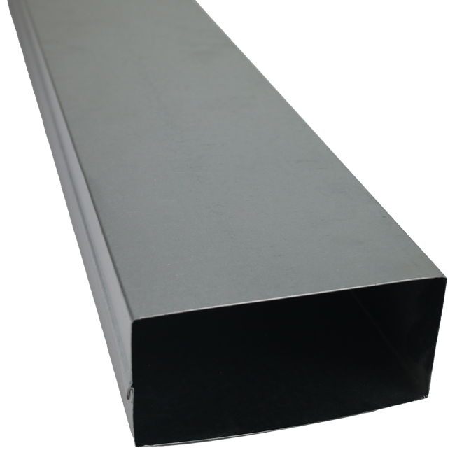Galvanized collapse channel 220x80 mm with length 1500 mm