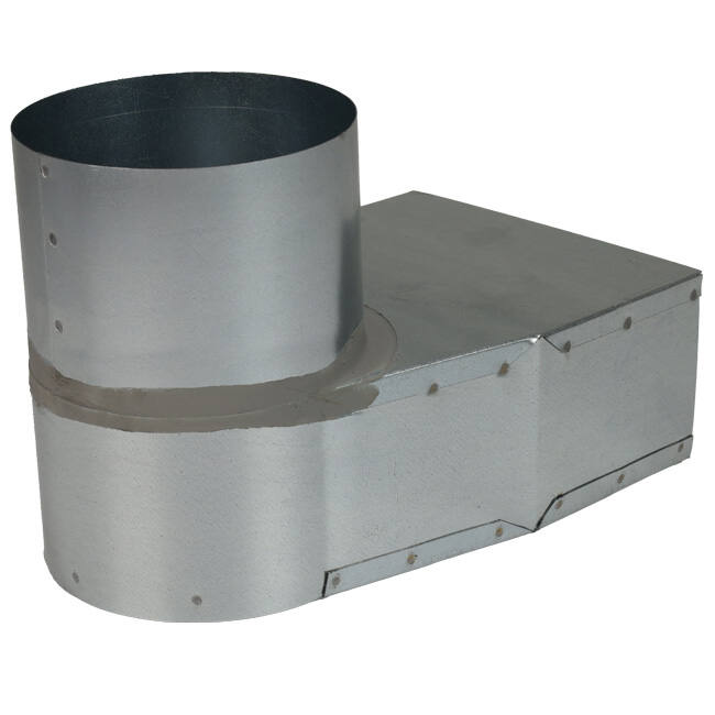 Slate corner piece 220x80 mm to diameter 150 mm for inlet duct