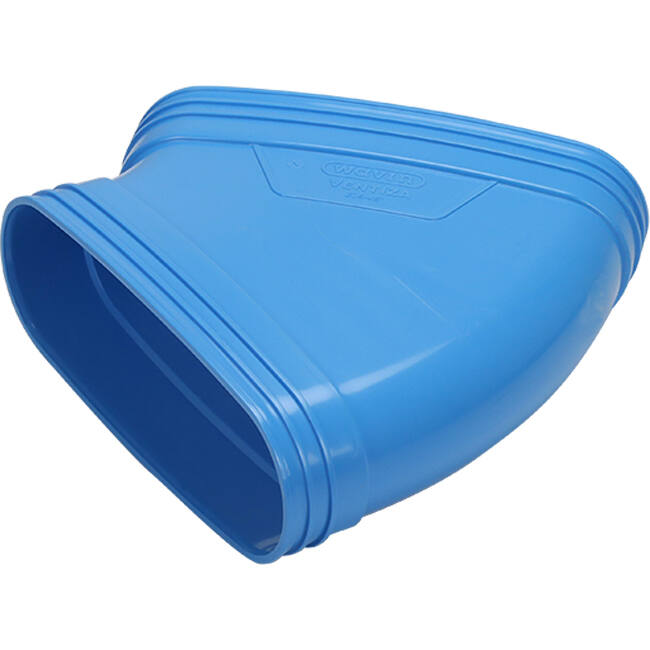 Wavin Ventiza Elbow 45 degrees PVC oval 195x80 mm horizontal M/M