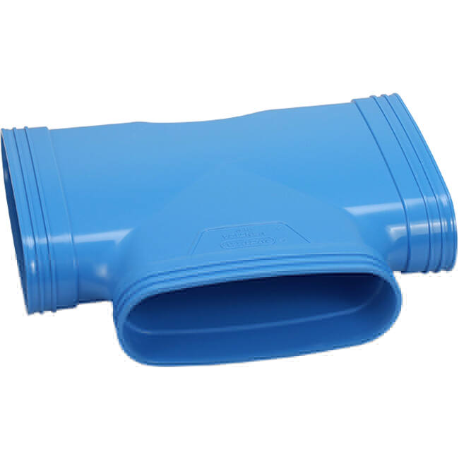 Wavin Ventiza T-piece 90 degrees PVC oval 195x80 mm M/M/M