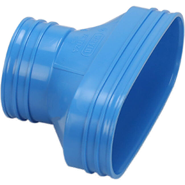 Wavin Ventiza Transition PVC Oval 195x80 mm to 80 mm M/M